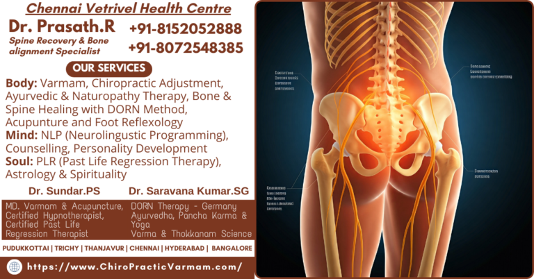 Sciatica nerve pain and its common symptoms, along with effective relief treatments.